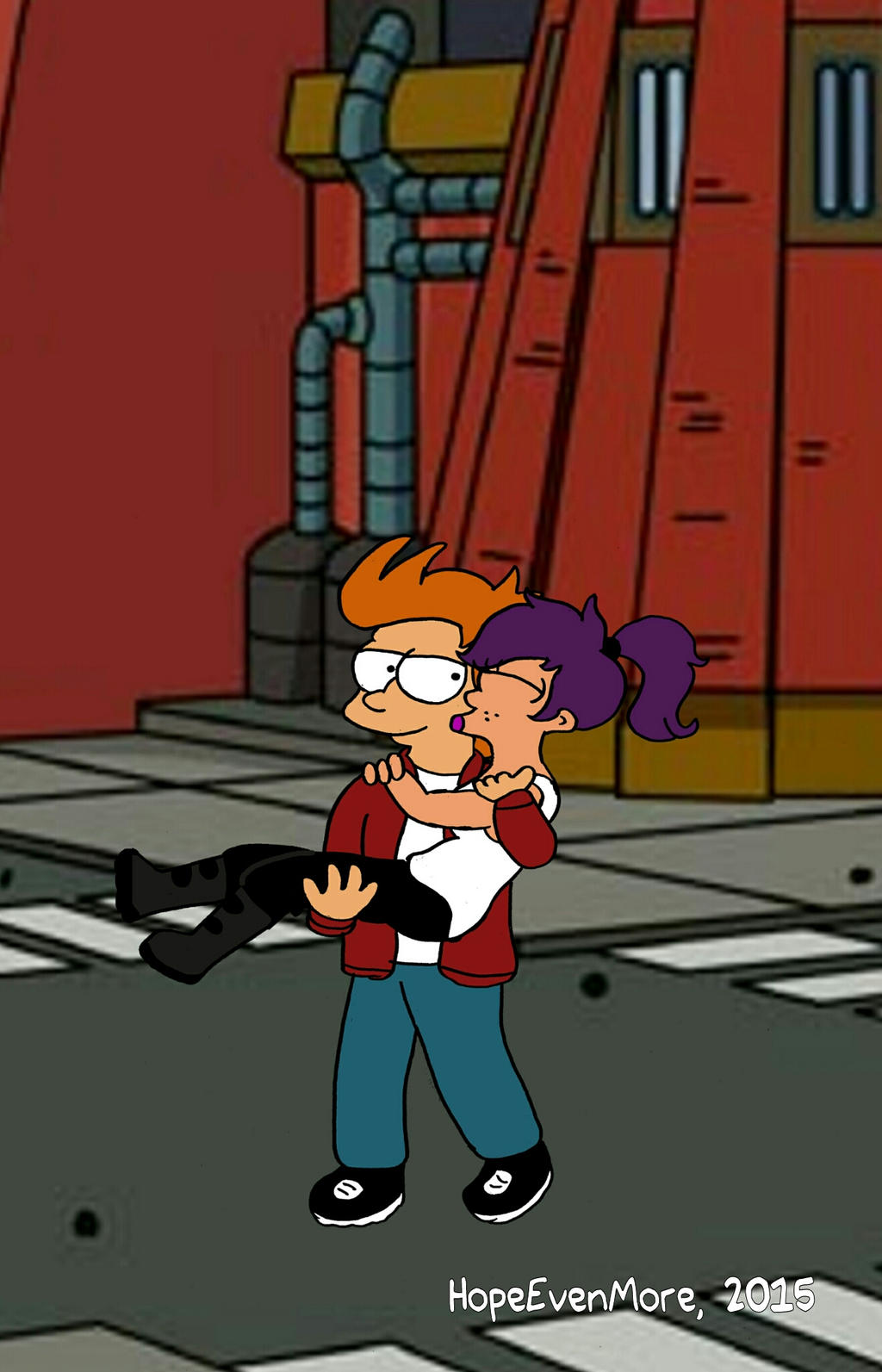 Requested: Teenage Fry and Leela