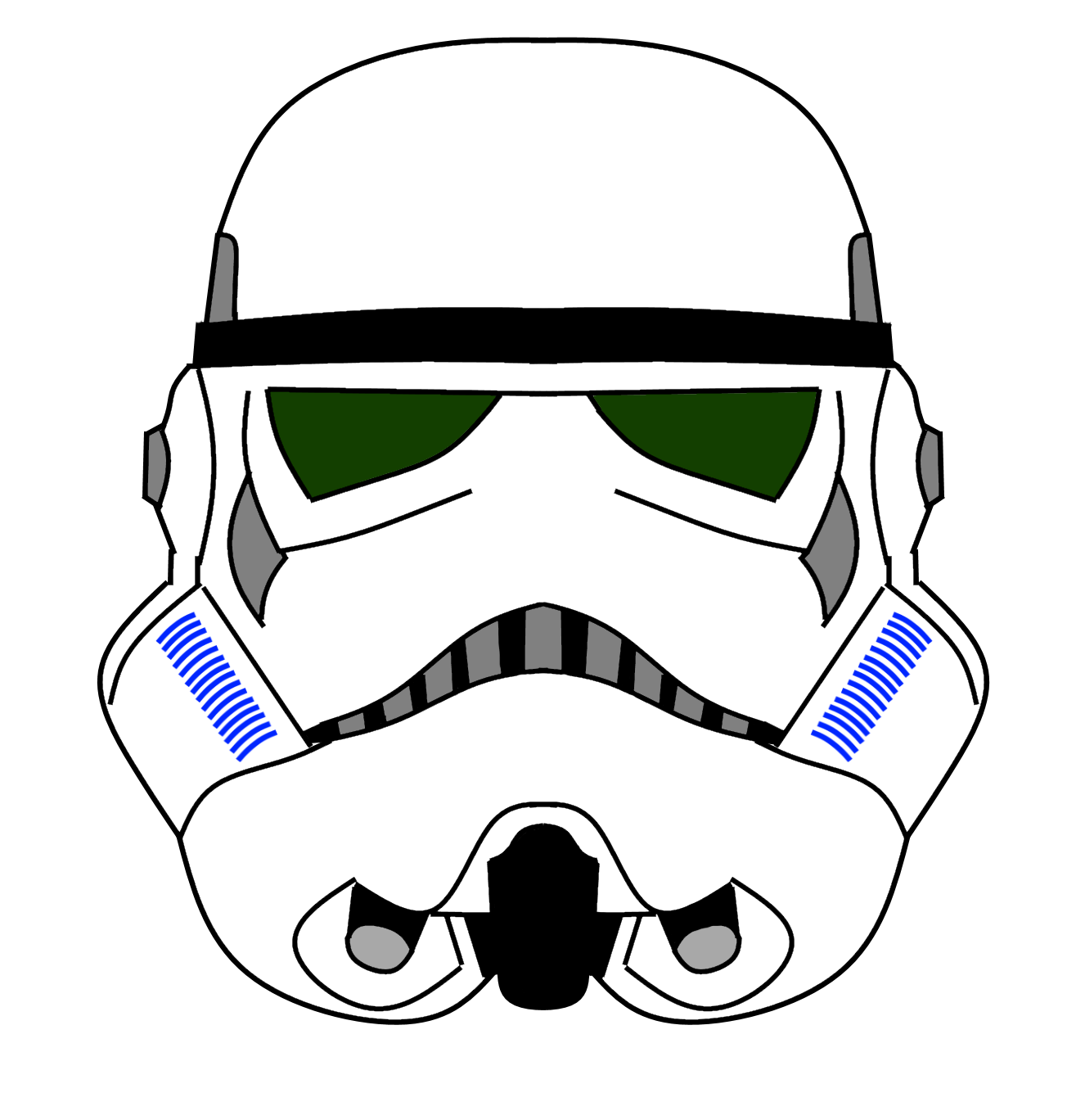Stunt Stormtrooper Helmet ANH Symmetrical by Cameron Kiesser on