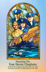 Honoring the 4 Chaplains - Stained Glass Design