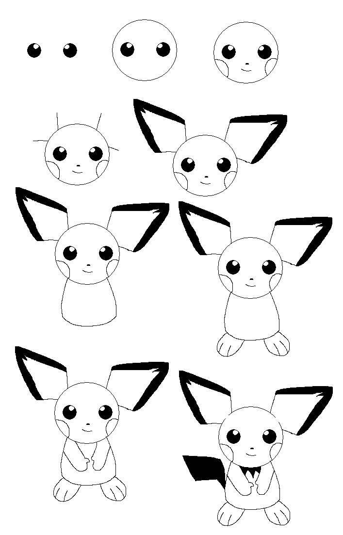 how to draw pichu