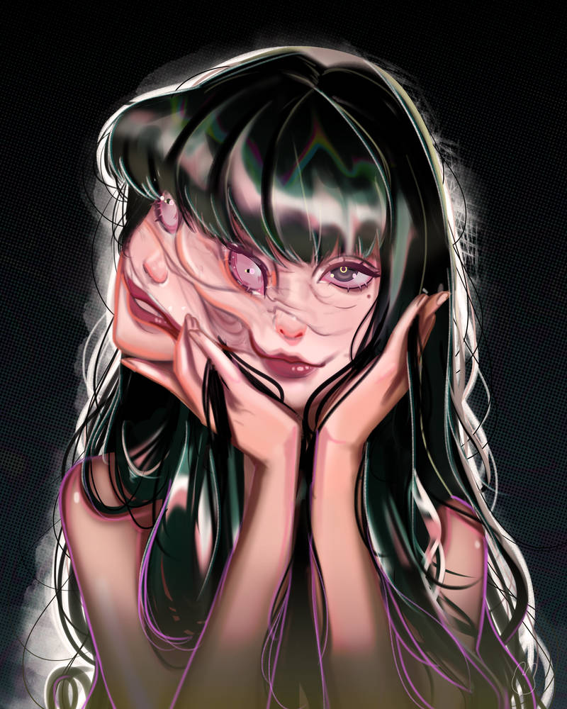 tomie manga colored icon  Junji ito, Girls cartoon art, Anime art girl