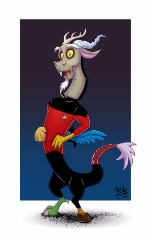 Captain Discord - MLP/Star Trek by Droakir