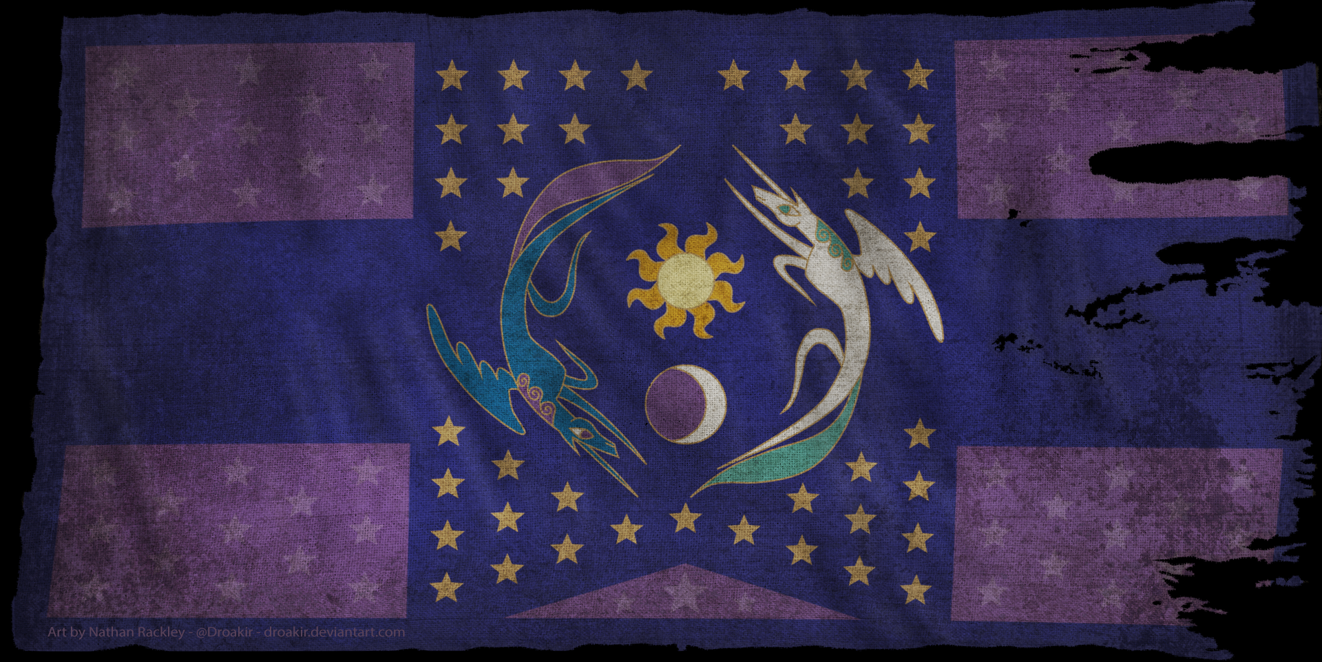 Flag of Equestria - Distressed
