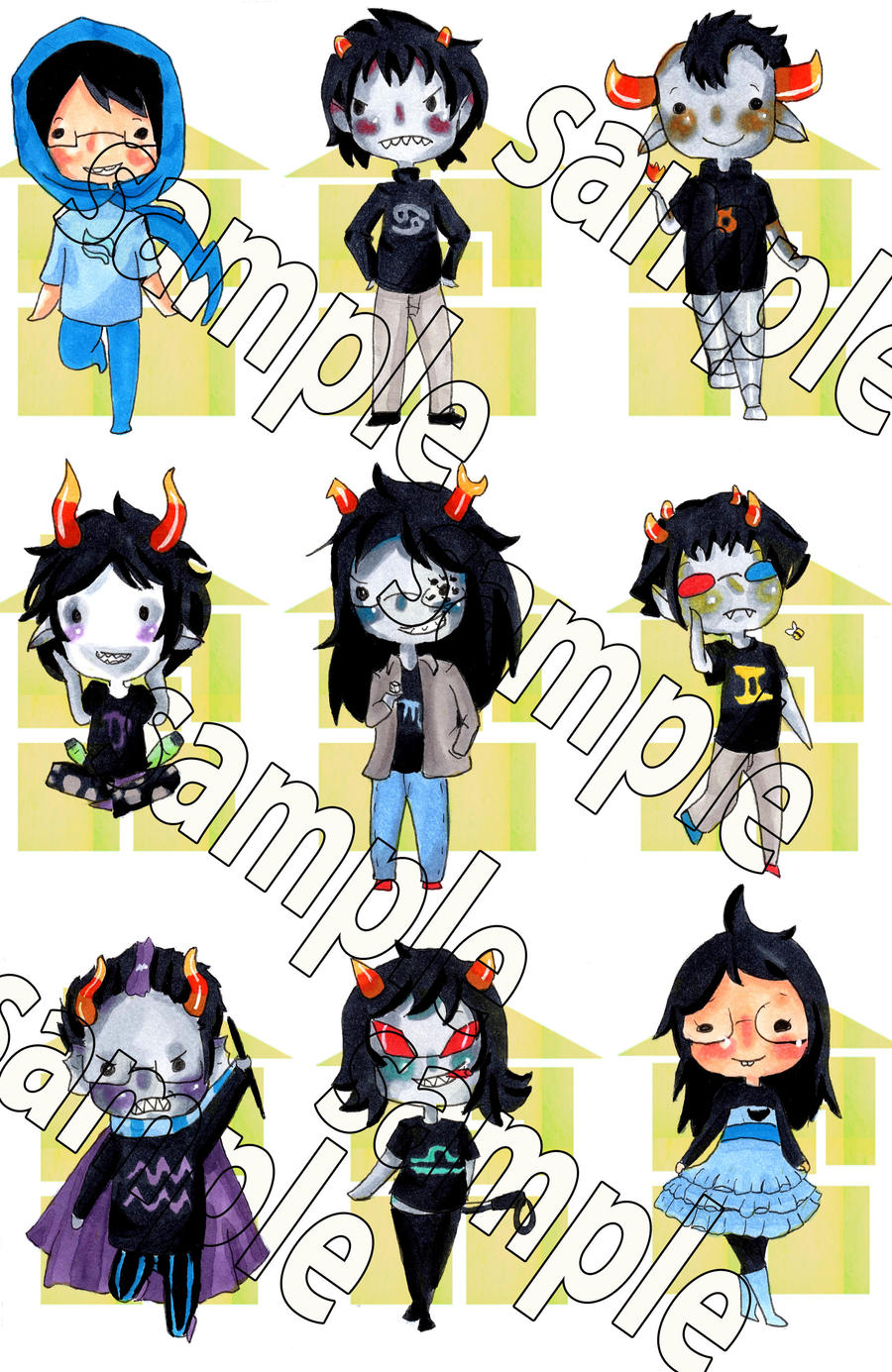 Homestuck keychains by Ponch-0 on DeviantArt
