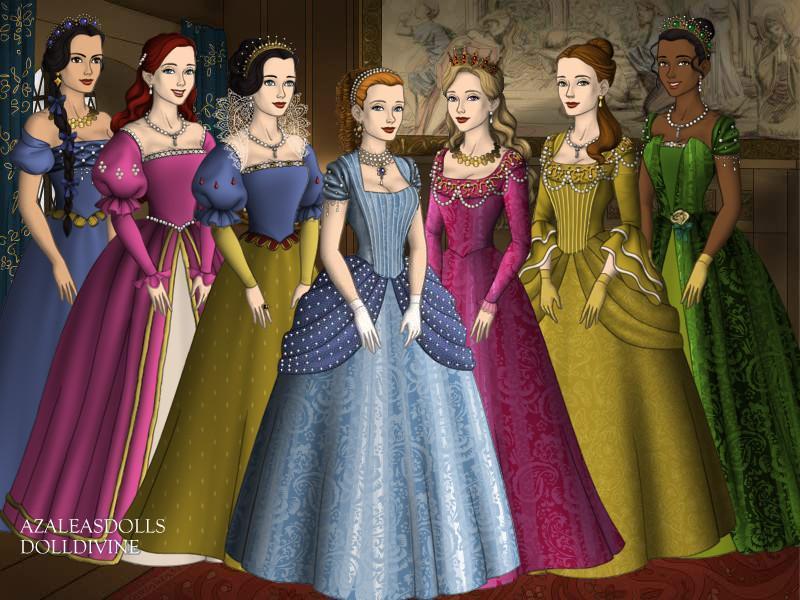 Disney Princesses 1 Tudor Style