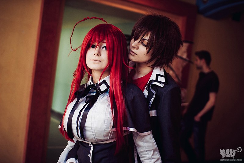 Cosplay school. Rias Gremory Cosplay. DXD Риас косплей. Issei Rias Cosplay.