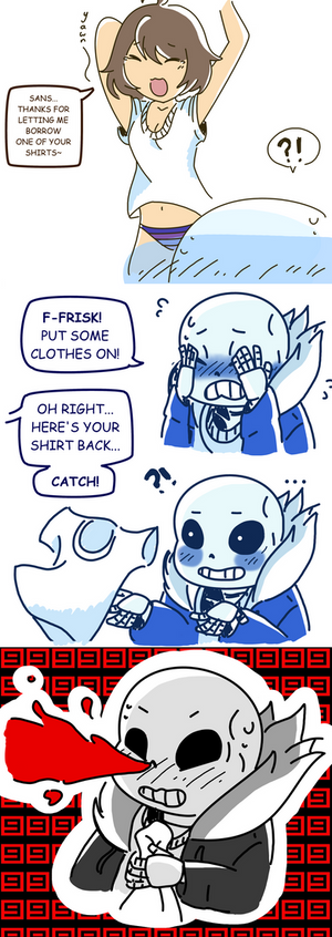 Borrowing Sans' shirt