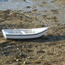 Beached White Boat