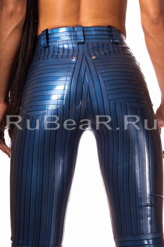 Latex tweed jeans