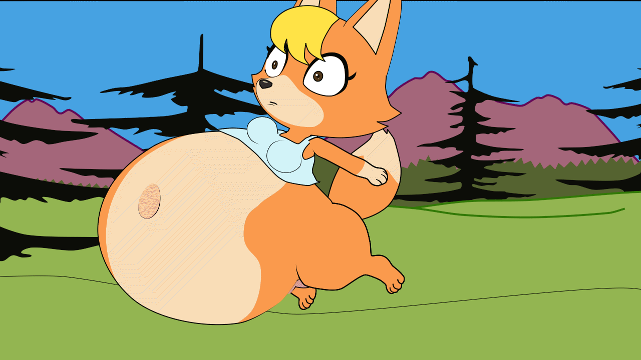 Fox Inflation female fox inflation by folppy on DeviantArt