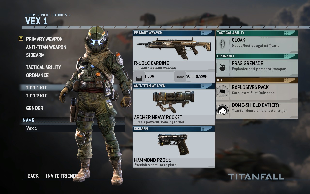 Custom Loadout 1, Pilot by zotax on DeviantArt
