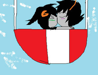 me and gamzee went to a air balloon place!