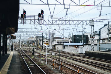 Old rail road in Nagano Station, Japan