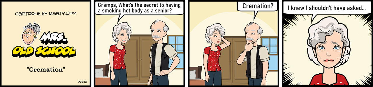 Mrs Old School - Cremation by CartoonsbyMarty on DeviantArt