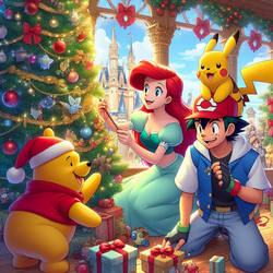 Pooh and his friends decorate the Christmas tree