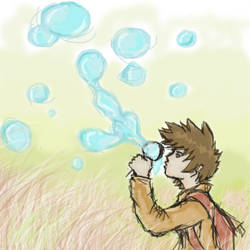 playing bubble