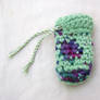 Seafoam and Purple Mojo Bag with Drawstring
