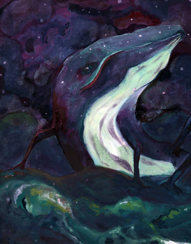 Monster Painting #1 - Surfacing Whale by DrowsyDoormouse Monster Painting #1 - Surfacing Whale by DrowsyDoormouse