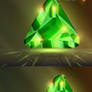 Triangular Stone Bead In Emerald Green Presentatio