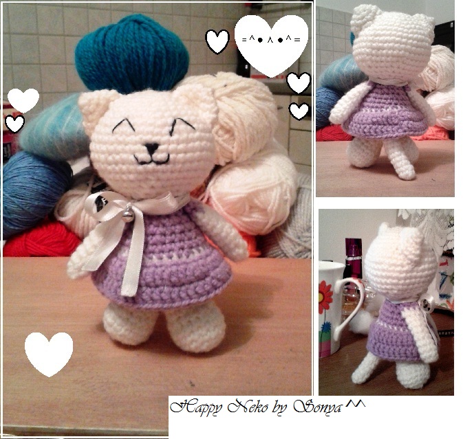 Crochet happy cat Neko-chan :D