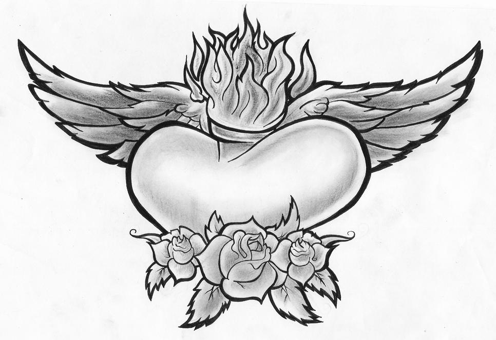 heart wings roses by PorkHunt on DeviantArt
