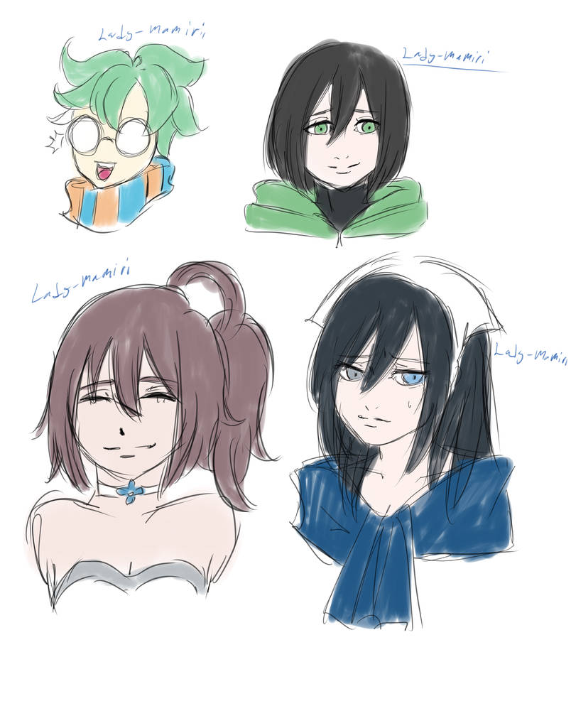 active watchers oc headshot warmup sketches 1 by Lady-Mamiri on DeviantArt