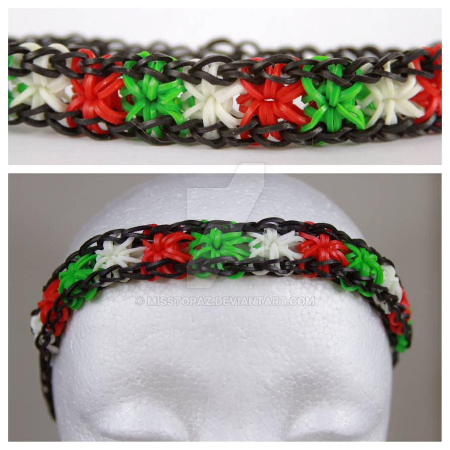 Starburst Rainbow Loom Headband Christmas By Misstopaz On Deviantart