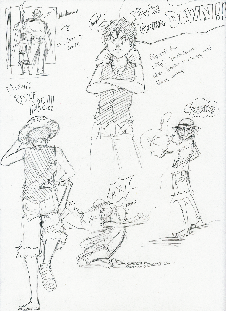 OP - Luffy doodles