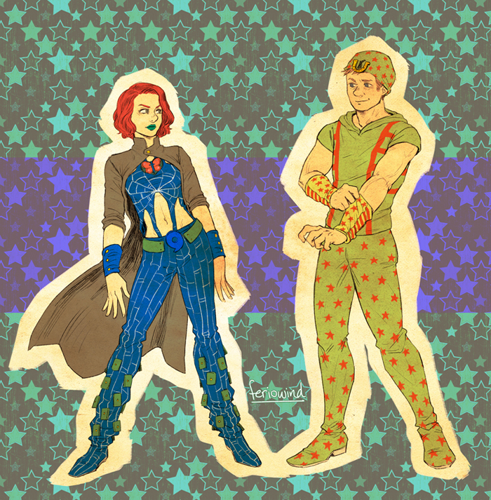 AVENGERS+JOJO - Natasha and Clint