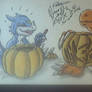 Agumon n Veemon pumkin carv