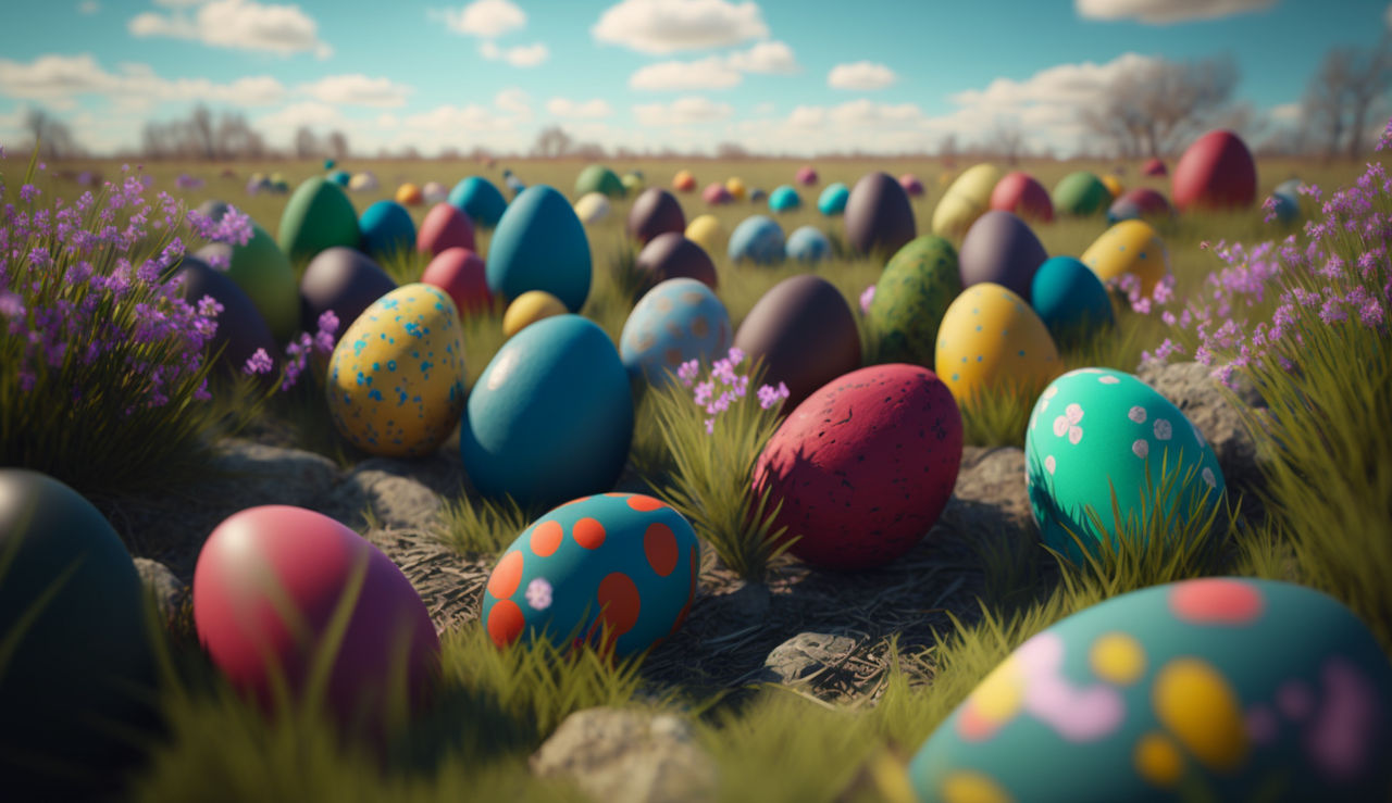 Seaster Field Thousands Of Easter Eggs In Flower Field by WLDYart on DeviantArt