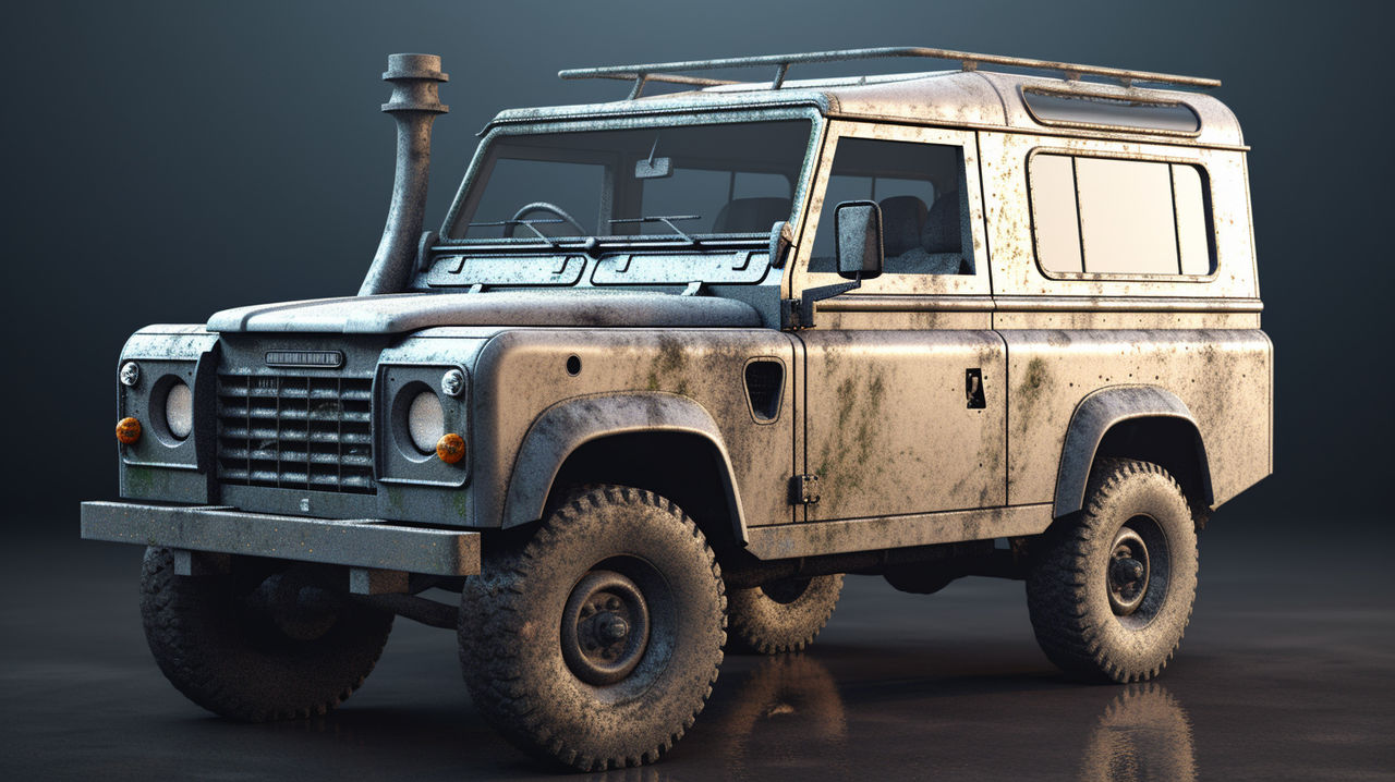 Muddy Silver Land Rover Defender by WLDYart on DeviantArt
