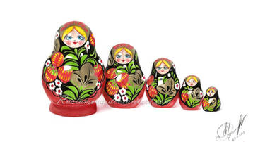 Russian dolls drawing