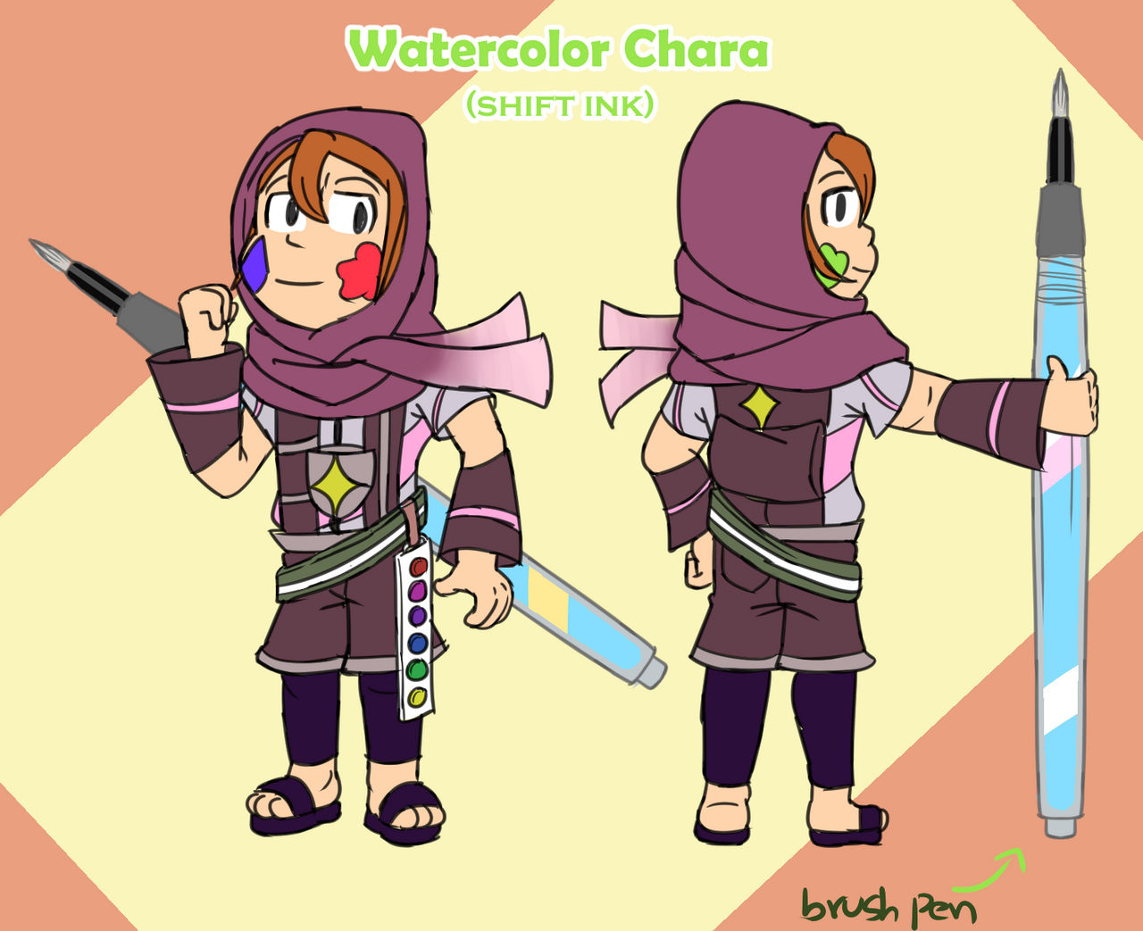 Watercolor Chara (shift!ink) by ChimuetIsbell on DeviantArt