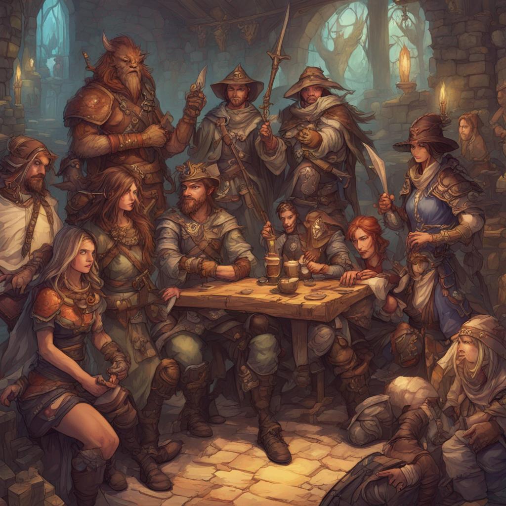 Adventureres Part A Party Of Adventurers Resting by polo8089 on DeviantArt