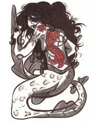 Inktober Mermaid 03