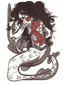 Inktober Mermaid 03