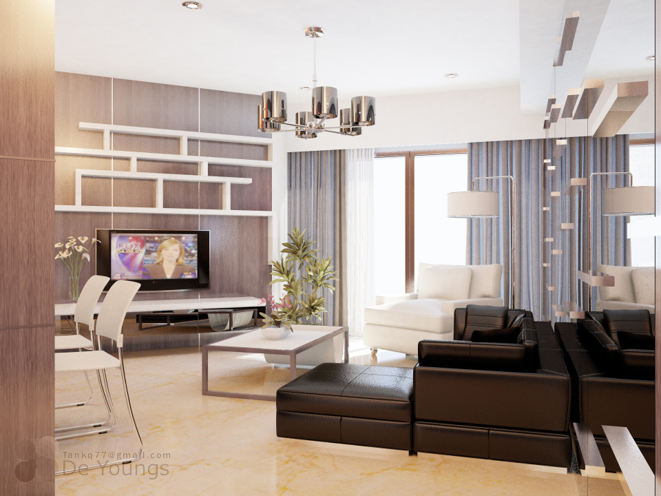 SMALL APARTMENT LIVING ROOM by TANKQ77