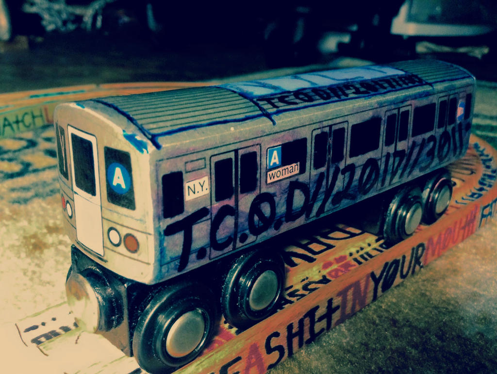Paper Train R46 Graffiti r46 A train {old picture} by MigJrGot30Legs on DeviantArt