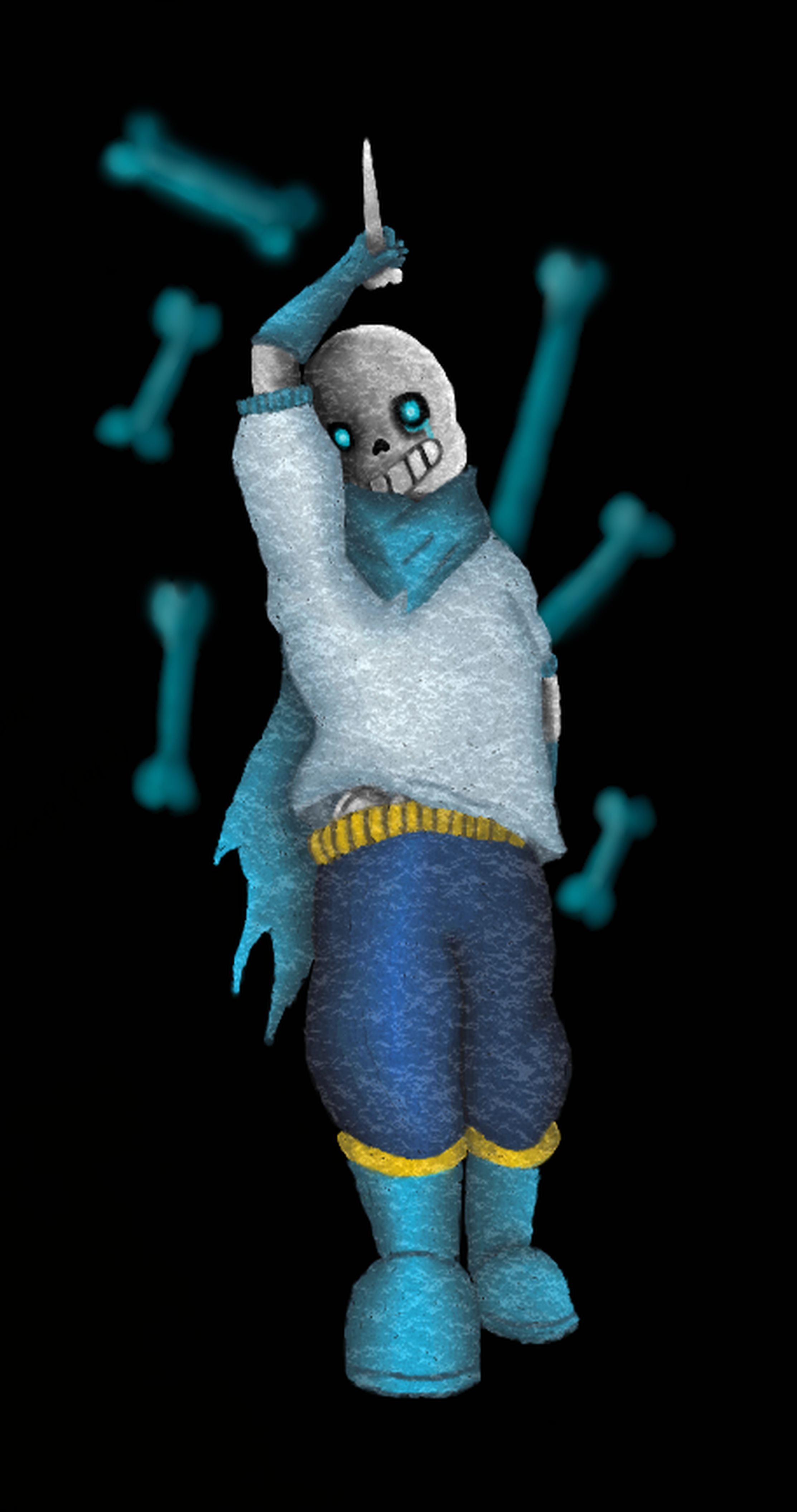 Pixilart - mlo!underswap sans fight by fusion12345