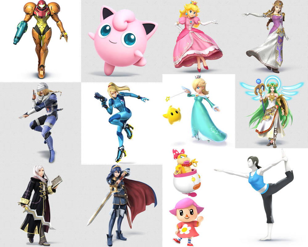 Smash Bros. Female Fighters by UKD-DAWG on DeviantArt