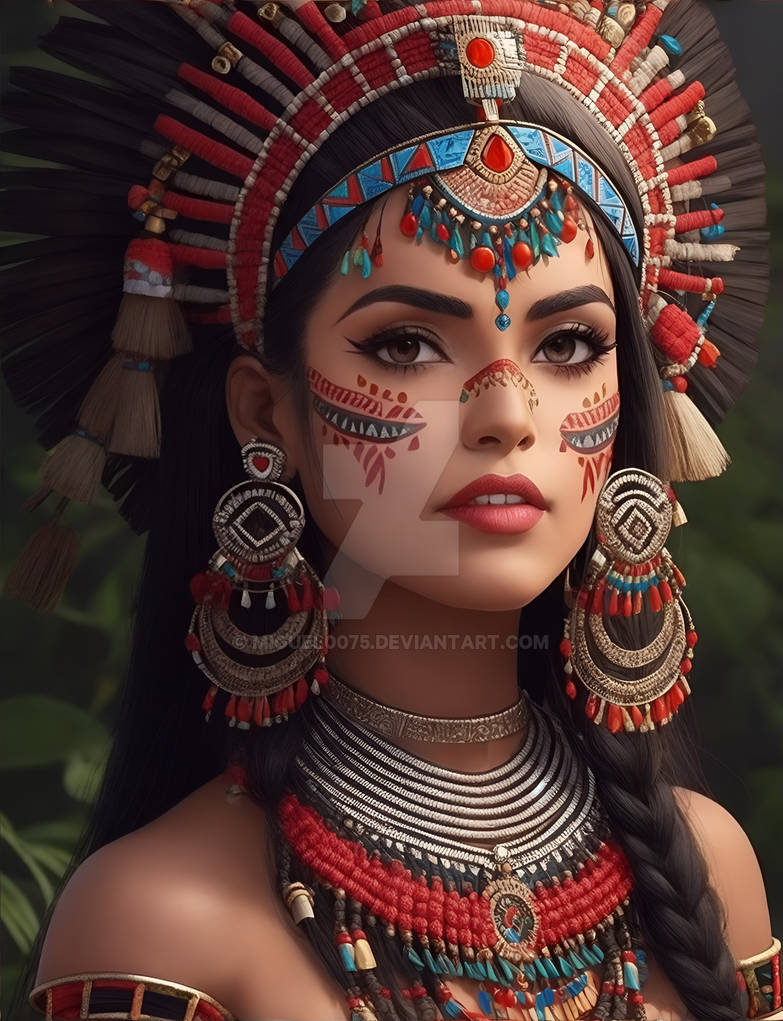 pretty aztec woman by miguel0075 on DeviantArt