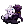 Chibi Alex and Shadow _ commission