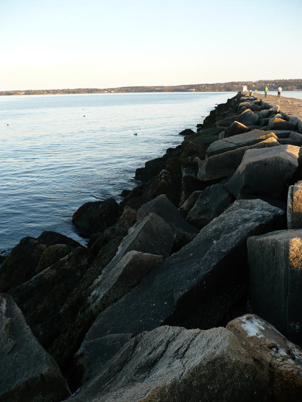 Breakwater Rocks by IronRoseCorset on DeviantArt