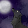 Wolf in the moonlight