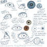 Drawing with foundation: Eyes