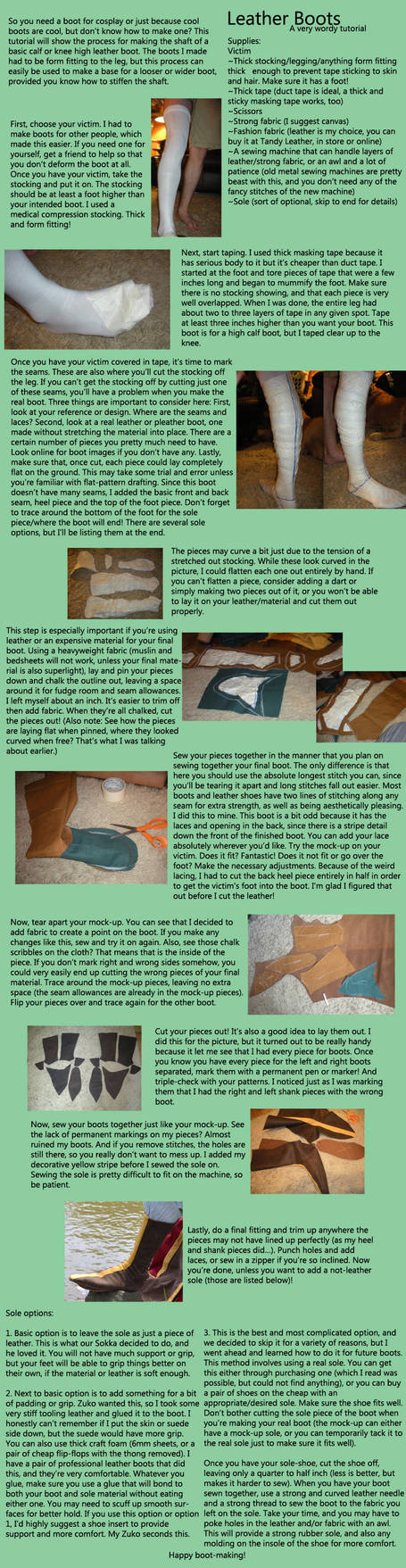 Leather Boot Tutorial by HarmonicCosplay