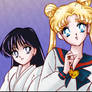 Usagi and Rei making a strategy. By LiriumProject