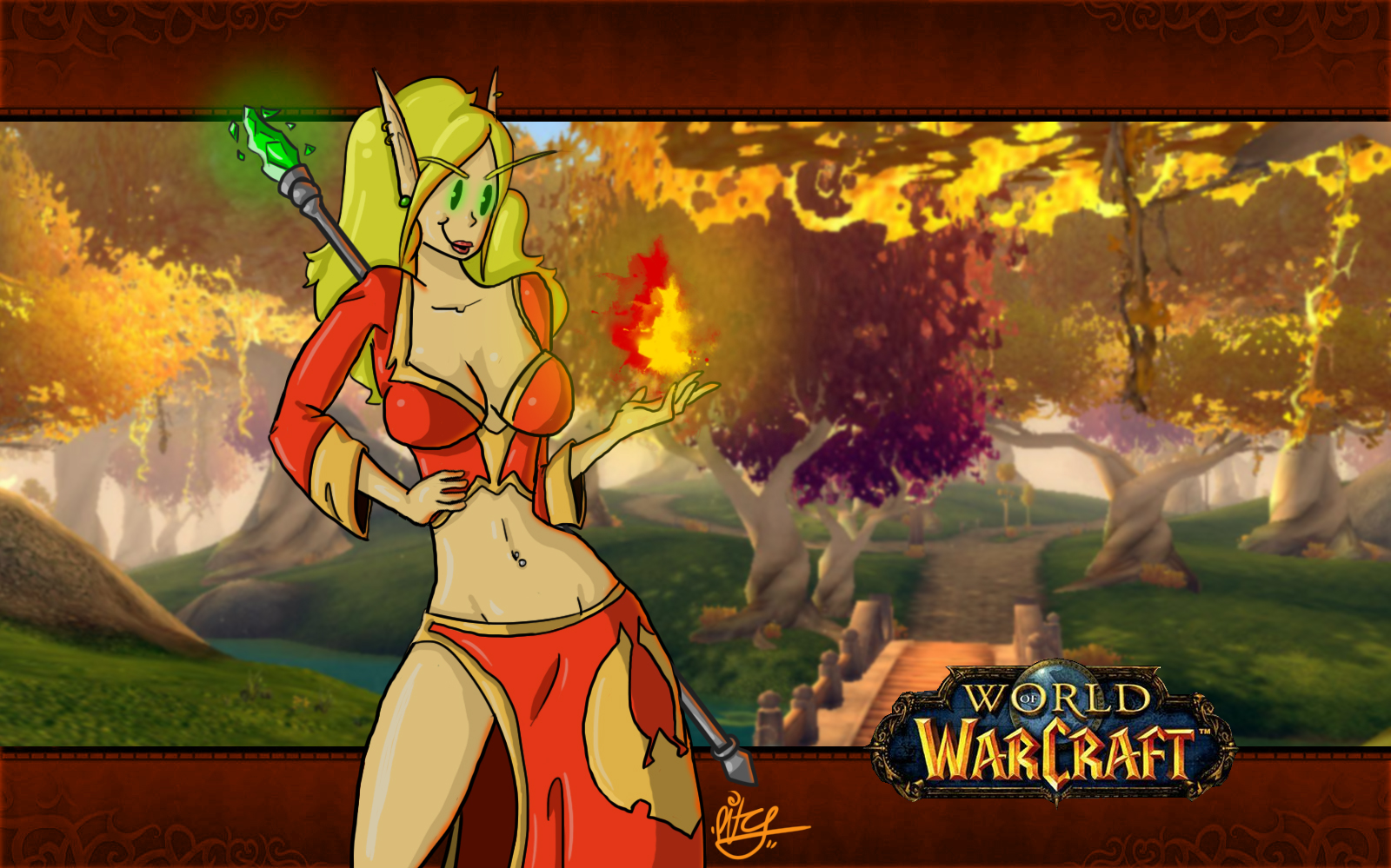 wow: blood elf girl