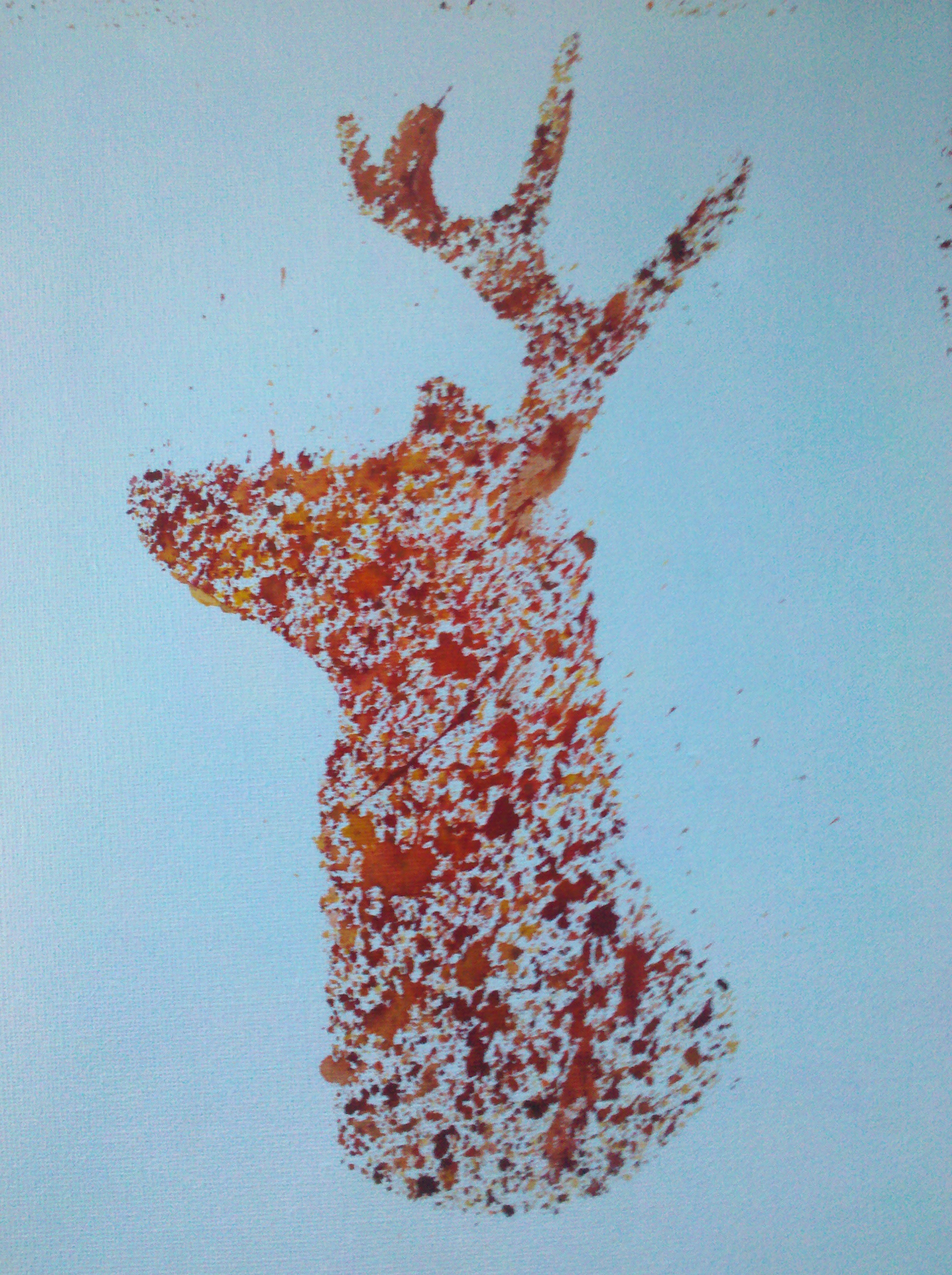 Deer Red Splatters